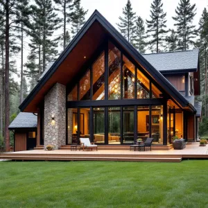 Pine Peak Paradise with Glowing Windows