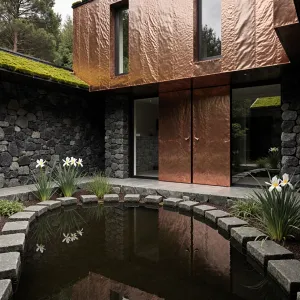 Copper-Clad Charm: Courtyard Reflection Delight