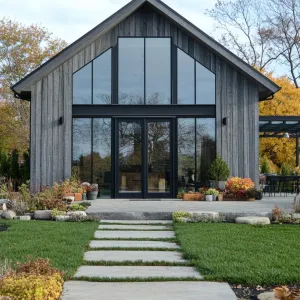 Glass-Laden Barn with Rustic Whimsy