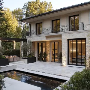 Courtyard Serenity With Water Mirror
