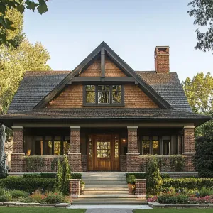 Charming Craftsman Cottage With Brick Facade