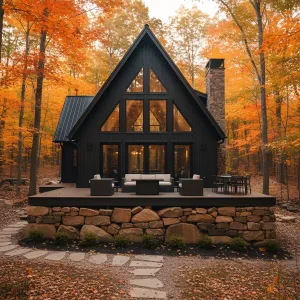 A-Frame Oasis with a Leafy Lounge