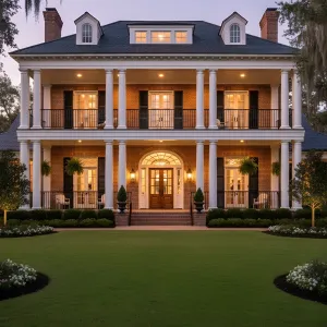 Lantern-Lit Lowcountry Columned Residence