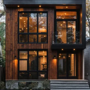 Rustic Glow: A Modern Timber Vista