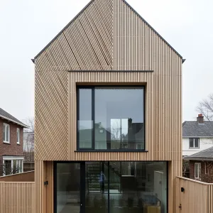 Wooden Facade Fantasia: A Sleek Retreat