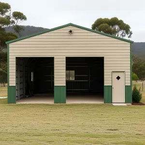 A Quaint Metal Car Shed in the Countryside