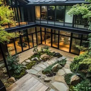 Zenful Pebble Prance: A Courtyard Delight