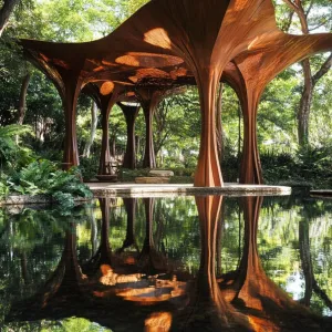Nature-Inspired Pavilion Reflections