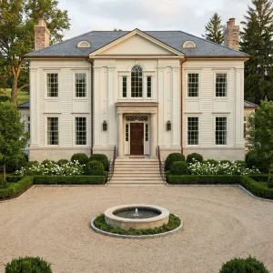 Symmetrical Georgian Revival Garden Residence