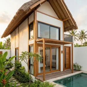 Thatched Peak Pool Courtyard Cottage