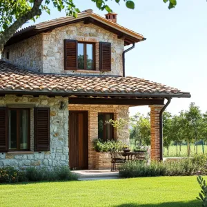 Rustic Stone Haven with a Green Gleam