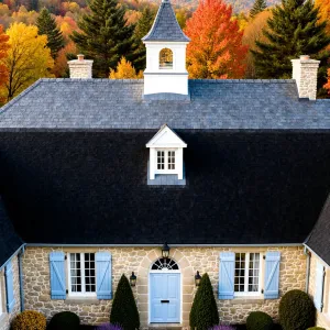 Whimsical Stone Cottage Under October’s Spell