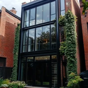 Preview of Brick Facade with a Glimpse of Green