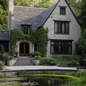 Whimsical Stone Castle with Ivy Glee