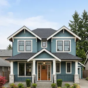 Harborblue Twin Gable Craftsman Cottage