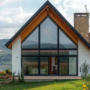 A-frame Structure With Large Panoramic Windows