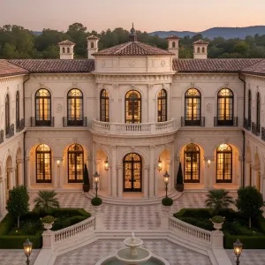 Twilight Rotunda Courtly Palazzo