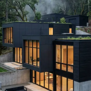 Misted Obsidian Hillside Villa