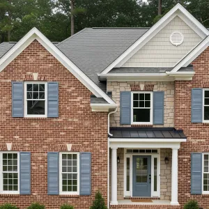 Picture-Perfect Brick Marvel with Steely Shutters