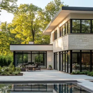 A Modern Oasis of Glass and Stone