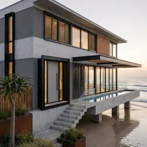 Ocean-Edge Linear Concrete Escape