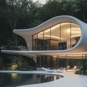 Curvy Cloud Cabin: The Undulating Escape