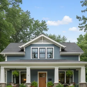 Suburban Oasis with a Splash of Blue