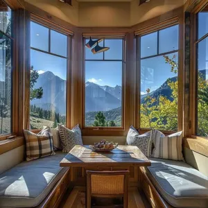 Kitchen Nook With Corner Windows