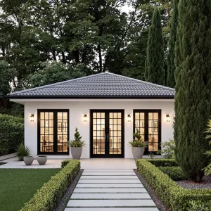 Pint-Sized Palace Surrounded by Greenery