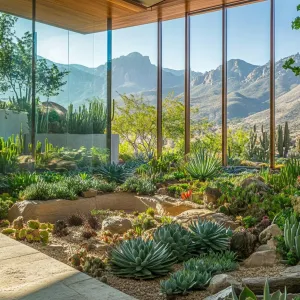Indoor Rock Garden With Succulents