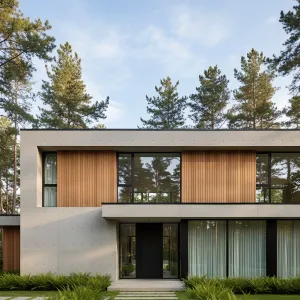 Woodland Zen: Concrete’s Calm Embrace