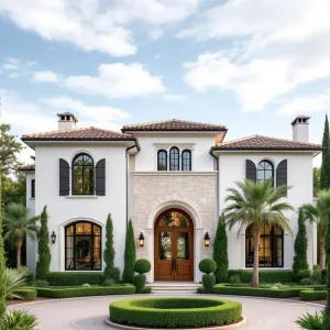 Italian Villa of Curved Grandeur