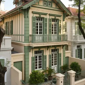 Mint-Latticed Creole Balcony House