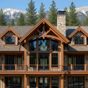 Stately Timber Lodge Amidst Alpine Serenity