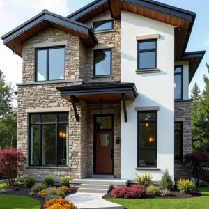 Elegant Stone-Front House with Modern Flair