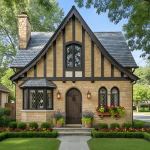 Slate-Capped Storybook Stone Cottage