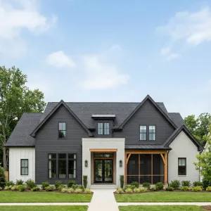 Graphite Gable Cottage With Framed Porch
