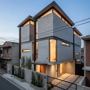 Twin Gables Over Concrete Mezzanine