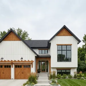 Clean Gabled Haven With Warm Wood Touches