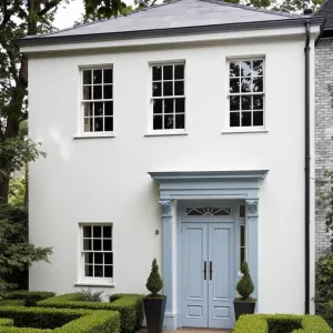 A Blue Door Serenade in Georgian Style