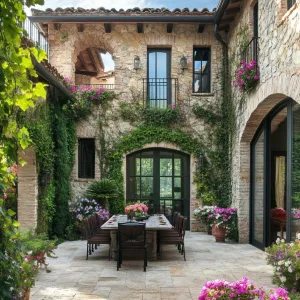 Scenic Tuscan Courtyard Haven