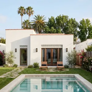 Poolfront Palm Courtyard Spanish Casita