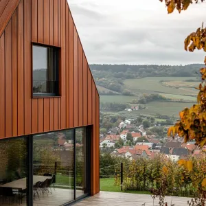 Timber and Corten Steel Combination for a Striking Industrial Look