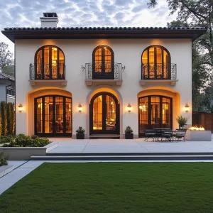 Glowing Arches Amid Italian Greenery