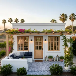 Bougainvillea-Crowned Patio Micro Retreat