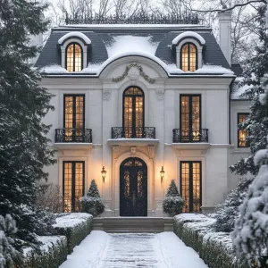 Charming Winter Mansion with a Classic Facade