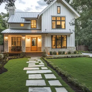 Bright Gables and Twinkling Windows