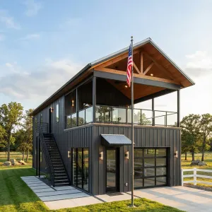 Midnight Gable Barndo With Horizon Lounge