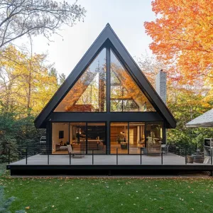 Luxurious A-Frame House with Spacious Deck