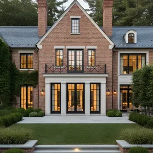 Brick Gables With Courtyard Grace